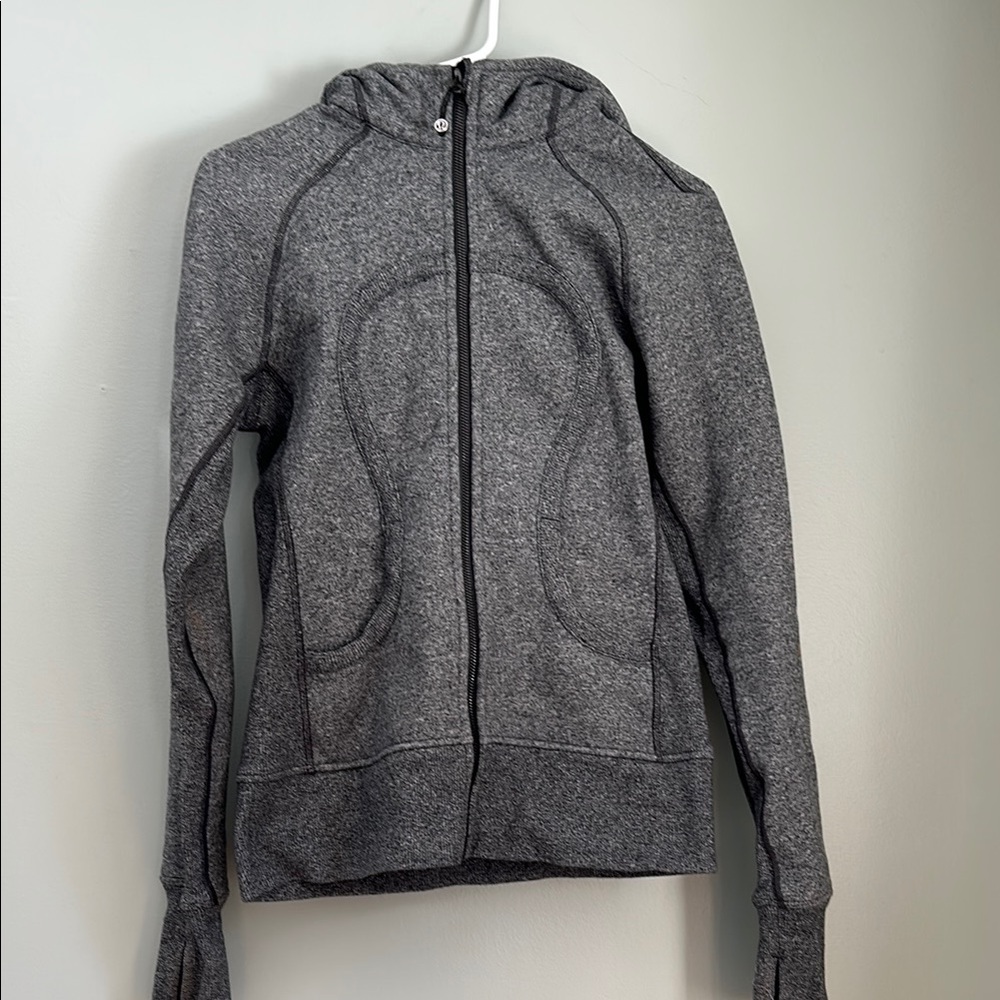 Lululemon Athletica Charcoal Full-Zip Hoodie with Thumbholes
